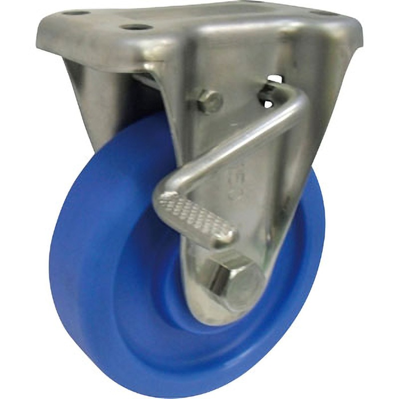 MCVS-KAB130 MCナイロン車輪(ベアリング入)ステンレス製固定金具ストッパー付 ヨドノ 車輪径130mm  MCVS-KAB130