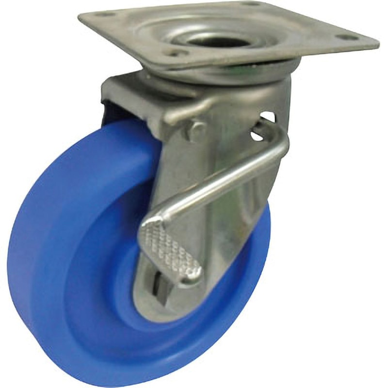 MCVS-JAB75 MCナイロン車輪(ベアリング入)ステンレス製自在金具ストッパー付 ヨドノ 車輪径75mm  MCVS-JAB75