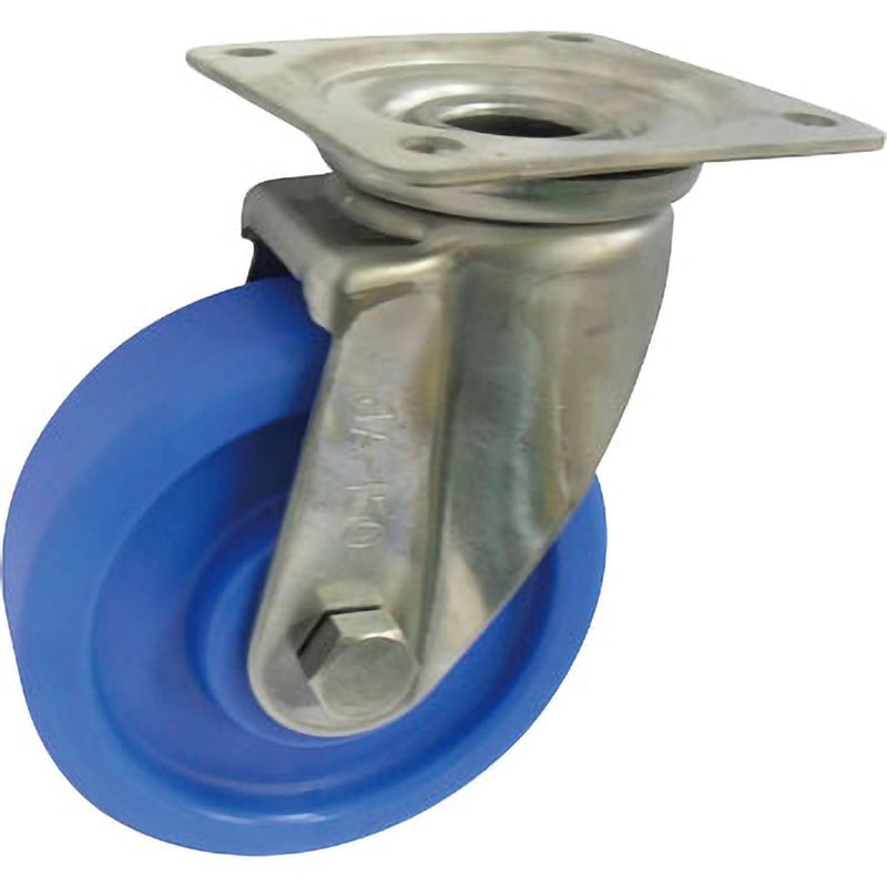 MCVS-JA150 MCナイロン車輪(ベアリング入)ステンレス製自在金具付 ヨドノ 許容荷重350kg 取付高198mm  MCVS-JA150