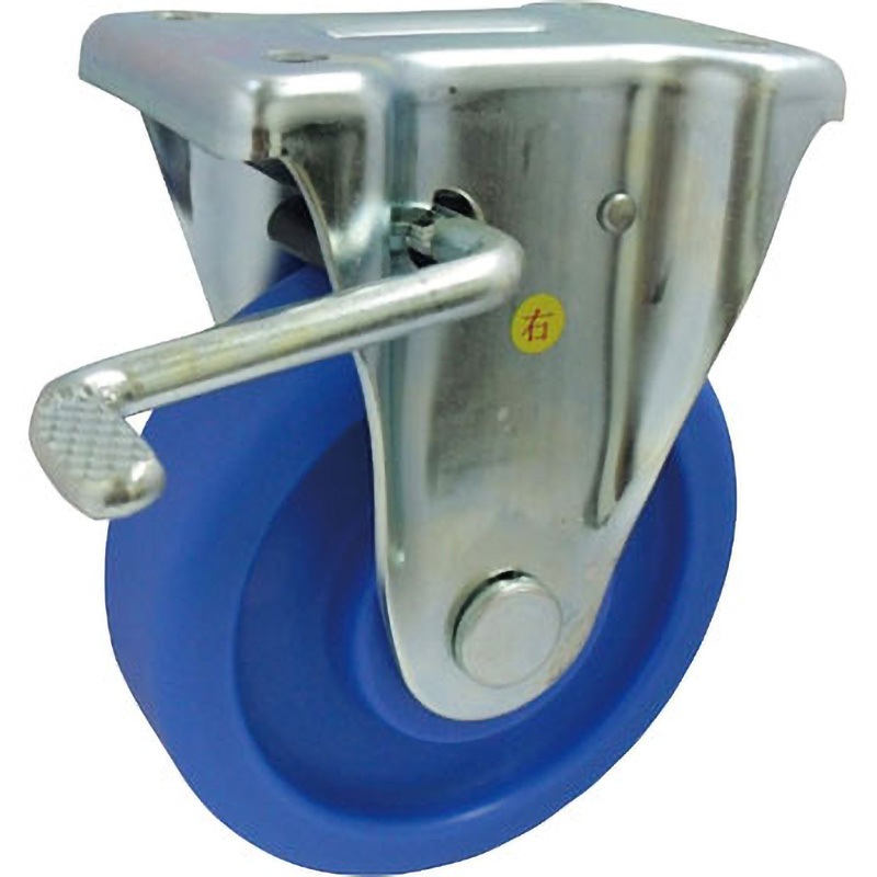 MCVA-KB150 MCナイロン車輪(ベアリング無)プレス製固定金具ストッパー付 ヨドノ 車輪径150mm