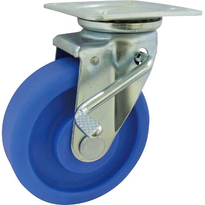 MCVA-JB130 MCナイロン車輪(ベアリング無)プレス製自在金具ストッパー付 ヨドノ 車輪径130mm 8,015円