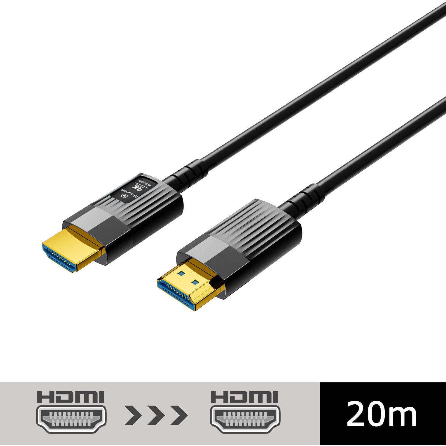 VV-HDMI200AA-AOCV2-B 4.5mm ロングHDMIケーブル  AOCタイプ 4K(30/60Hz) 1920x1080 (60Hz) v1.4-2.1の機器に対応 Vodaview HDMI規格v1.0-2.1の機器に接続対応   VV-HDMI200AA-AOCV2-B