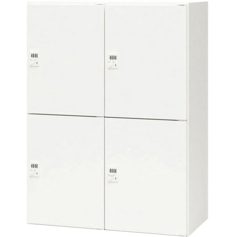 XW-12PL オフィスユニット LION (ライオン事務器) ホワイト色 種別ロッカー型(2列2段) 幅900mm奥行450mm高さ1200mm  XW-12PL