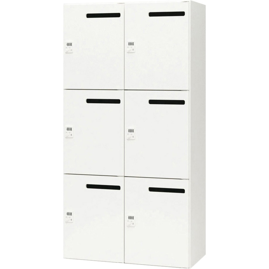 XW-186PML オフィスユニット LION (ライオン事務器) ホワイト色 種別メールロッカー型(2列3段) 幅900mm奥行450mm高さ1750mm  XW-186PML