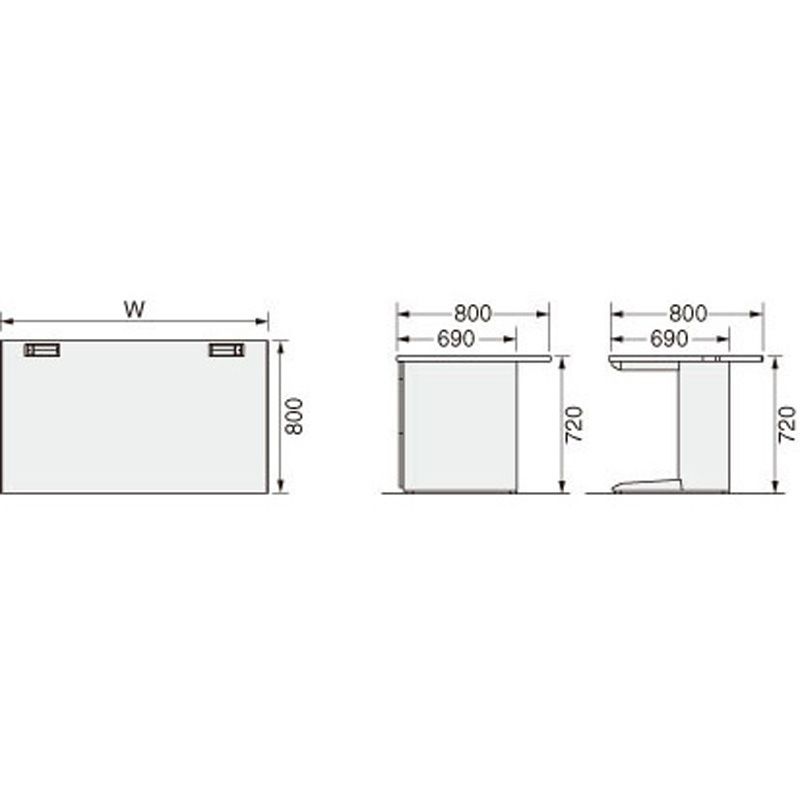 LDV-M168DS-DE-WW デスク LION (ライオン事務器) 幅1600mm奥行800mm高さ720mm  LDV-M168DS-DE-WW