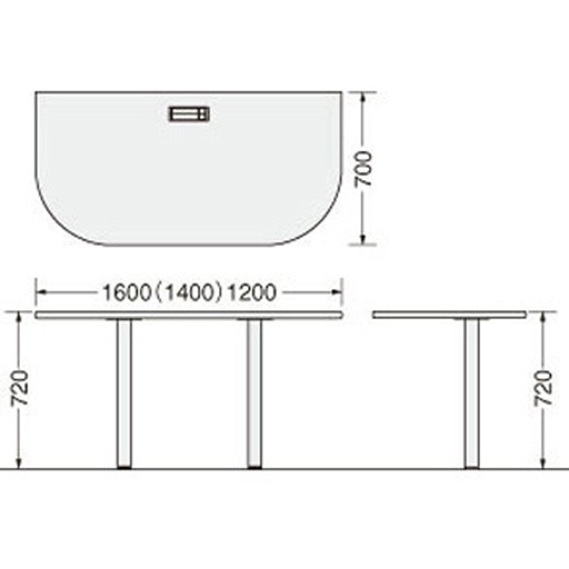 LDV-M167ST-WW エンドテーブル LION (ライオン事務器) 幅1600mm奥行700mm高さ720mm  LDV-M167ST-WW