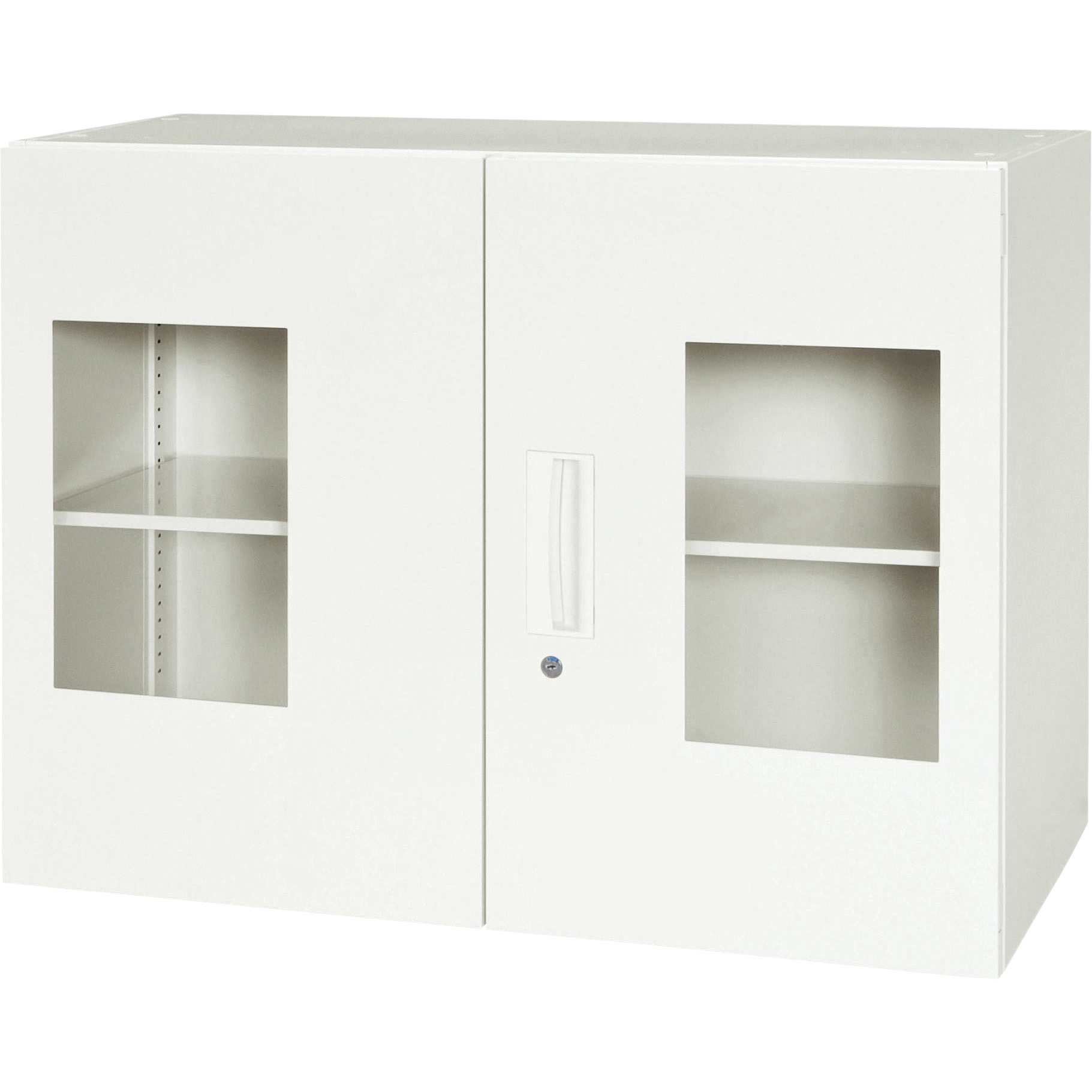 V945-07HG デリカウォール LION (ライオン事務器) ホワイト色 上・下置両用 180度開口扉仕様 幅900mm奥行450mm高さ690mm  V945-07HG