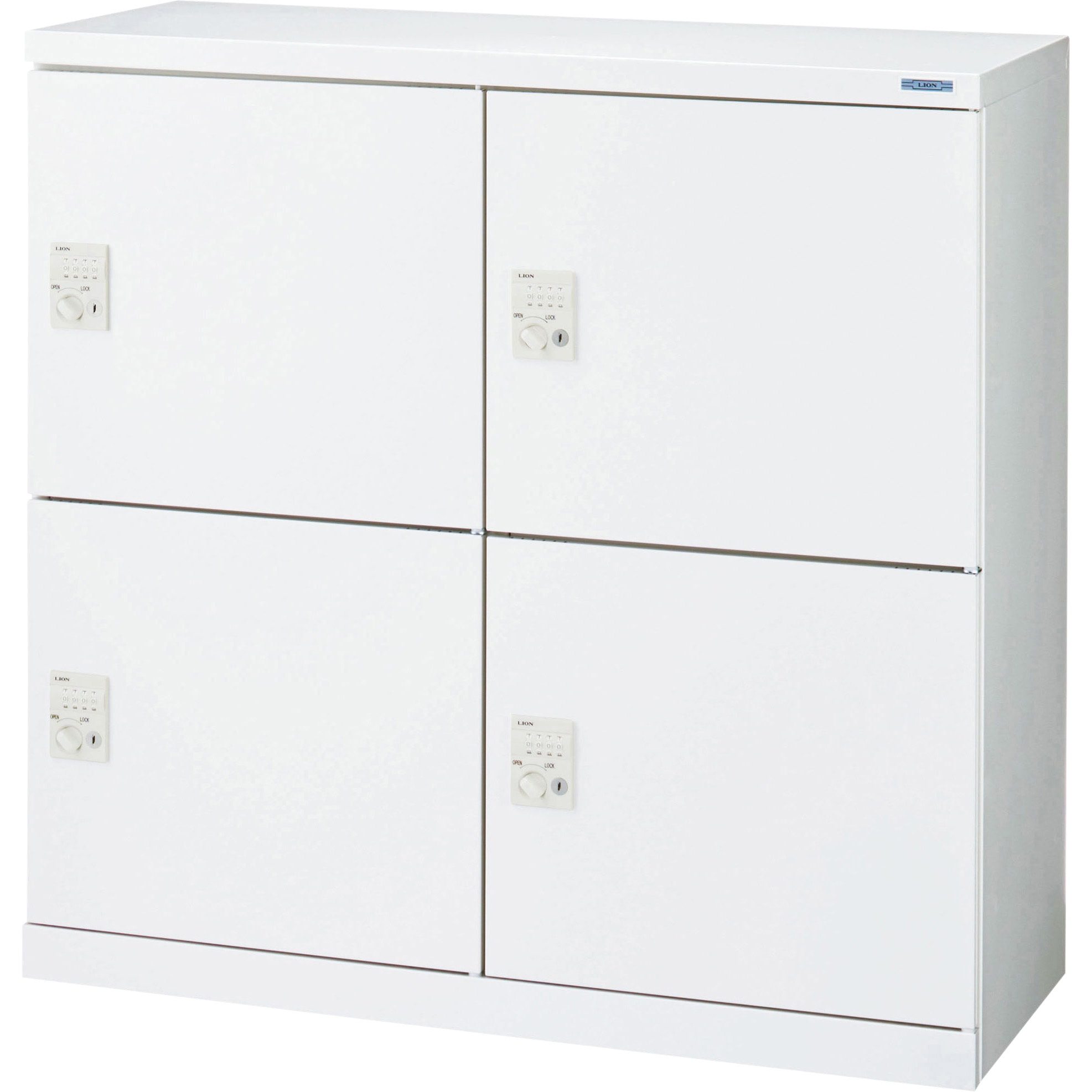 E◆MFシリーズ TM22-04D 449-10 オフィスキャビネット　収納家具 TM22-04D 多目的ロッカー LION (ライオン事務器) ホワイト色 ダイヤル