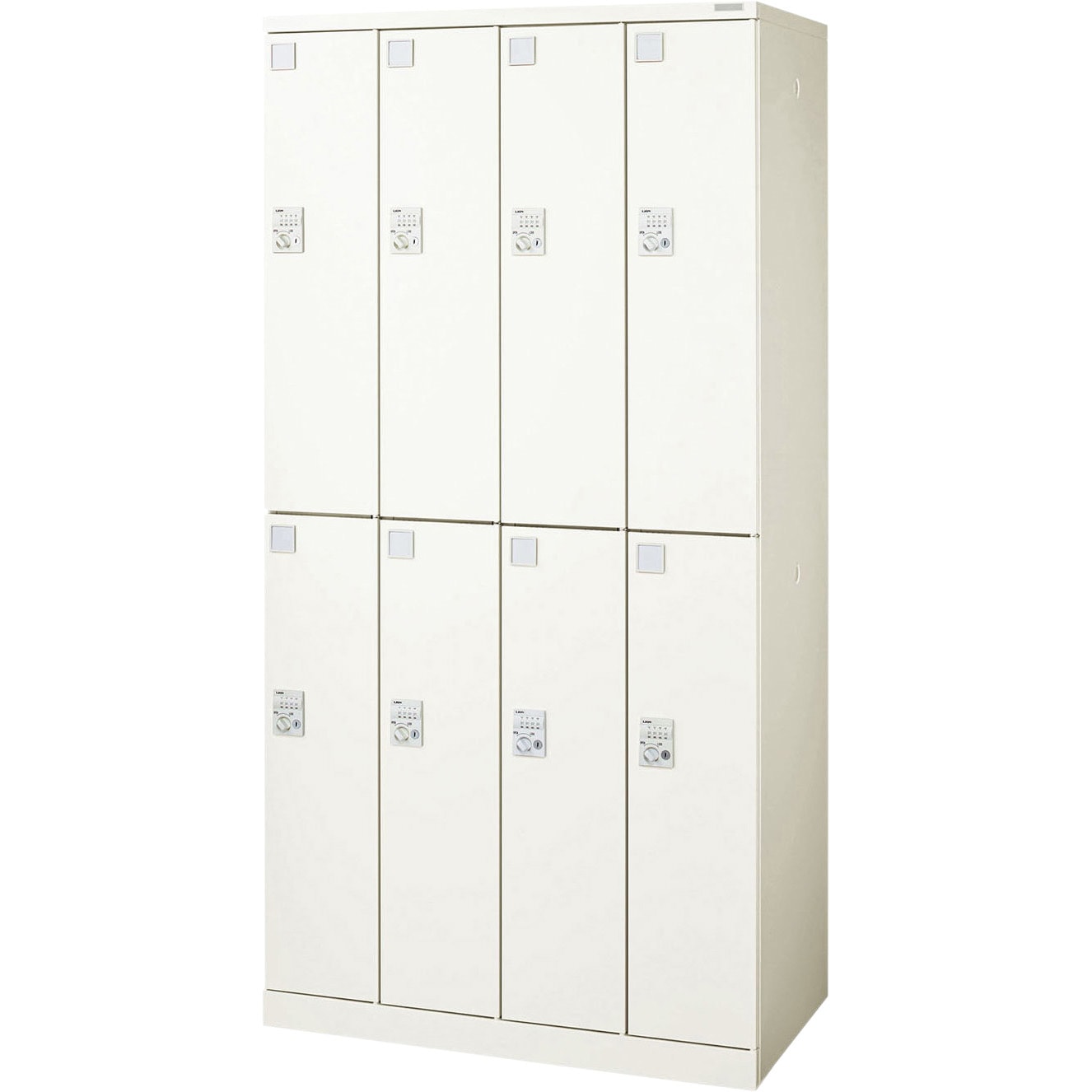 LOC-D42-08WD ロッカー〈ロカーナ〉 LION (ライオン事務器) ホワイト色 ダイヤル錠   LOC-D42-08WD