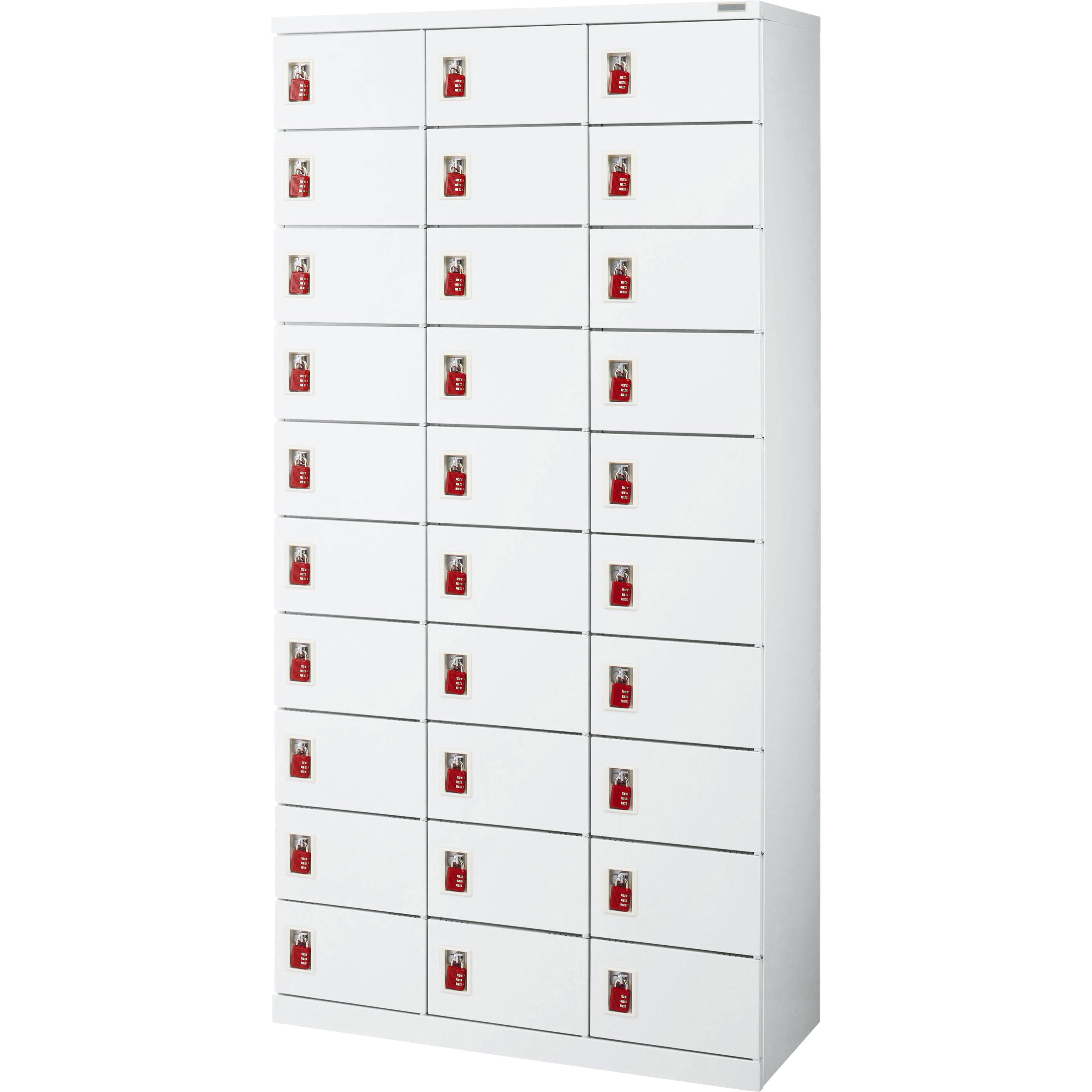 KB310-30HN シューズボックス LION (ライオン事務器) 南京錠対応錠 種別3列10段30人用   KB310-30HN