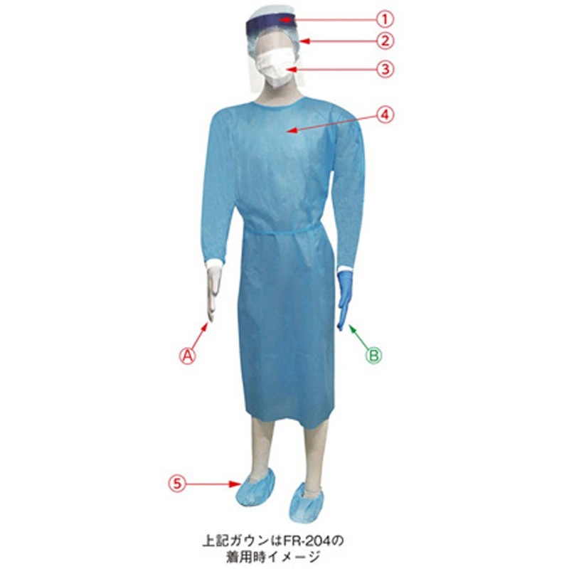 FR-330 感染予防対策キット ブラスチック手袋又 1ケース 10キット×4箱入 1ケース(4箱×10キット) ファーストレイト 【通販モノタロウ】