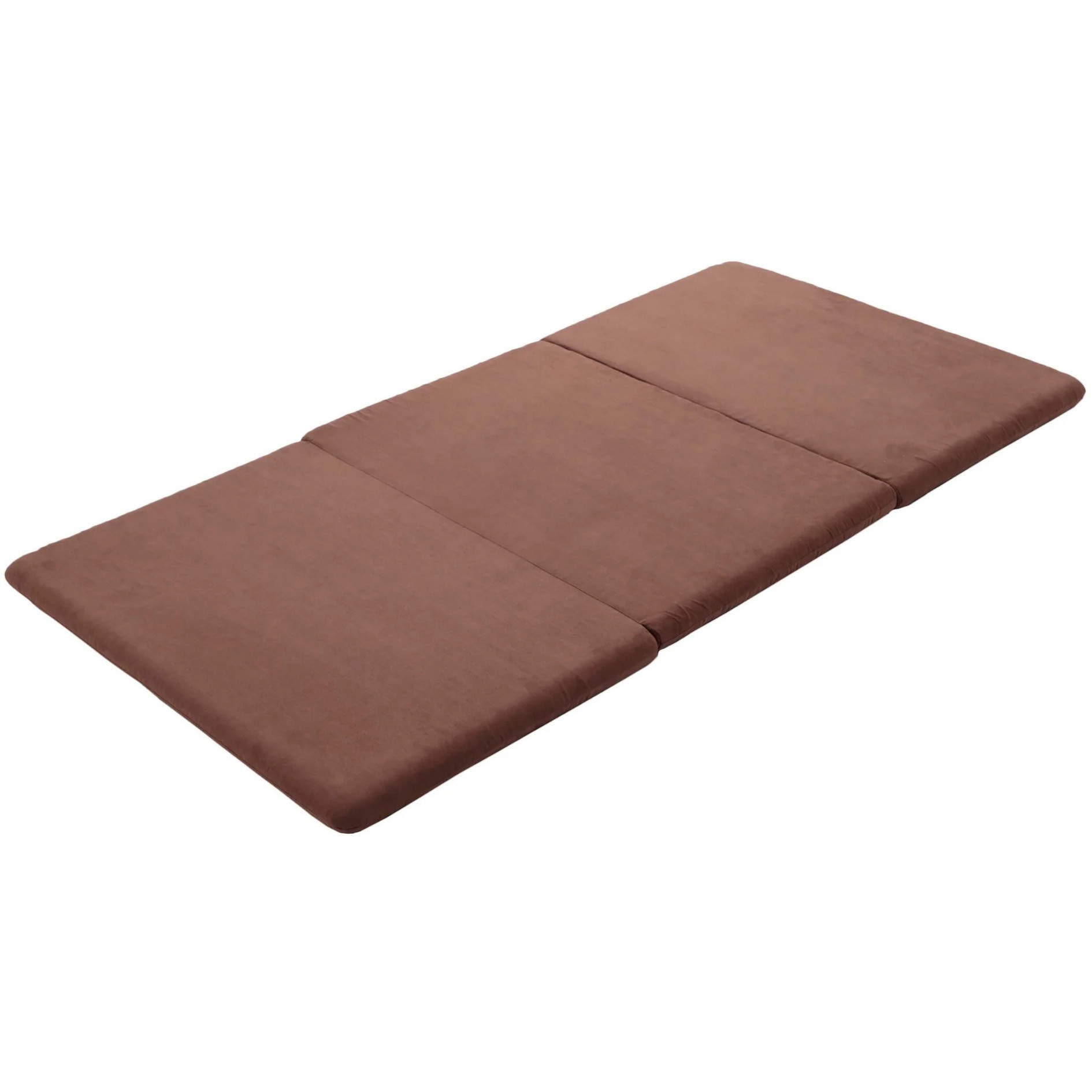 A1384a-a-303DBR 丸いフォルムの5層構造三つ折りシングルマットレス セルタン ブラウン色   A1384a-a-303DBR