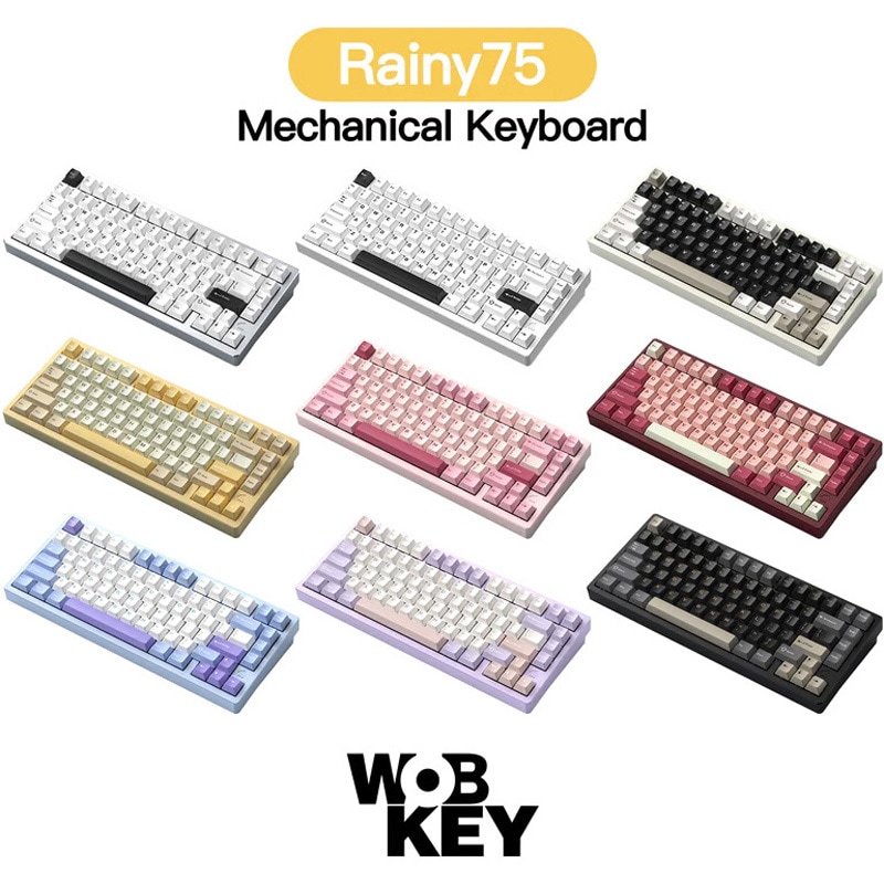 WOBKEY Rainy75 Color メカニカルキーボード US配列 WOBKEY Rainy75 color ブラック WOBKEY Rainy75 Color メカニカル