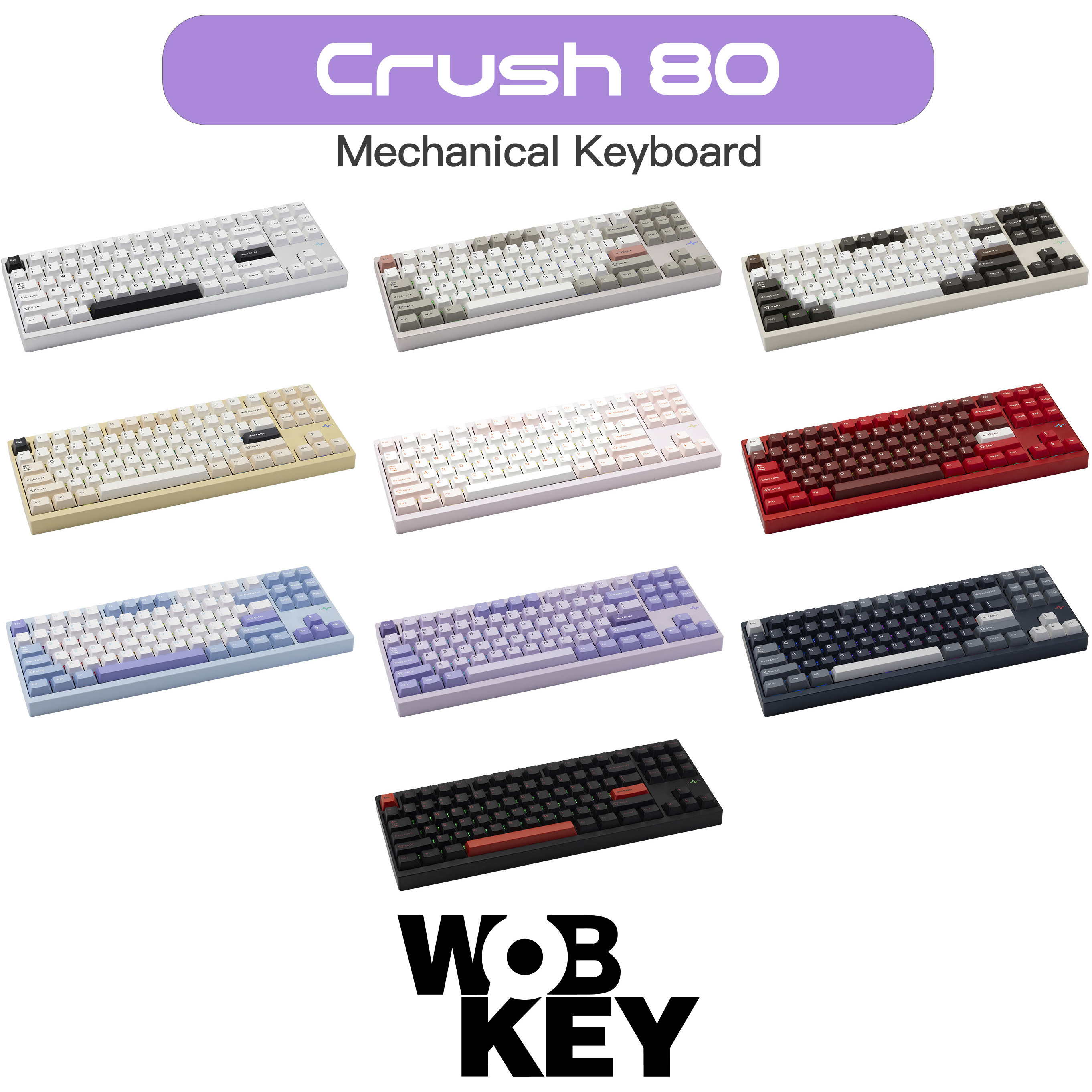 PC80REPur Crush80 Pro WOBKEY 色Purple 幅355mm奥行138mm高さ