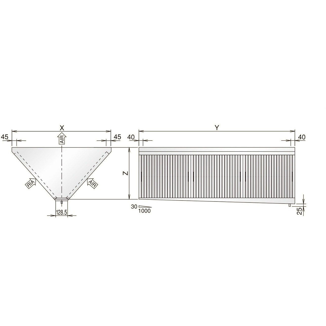 FSVH3-530W 厨房用グリースフィルター(高風量Vフィルター)両面3 FSVH3-530W 厨房用グリースフィルター(高風量Vフィルター)両面3