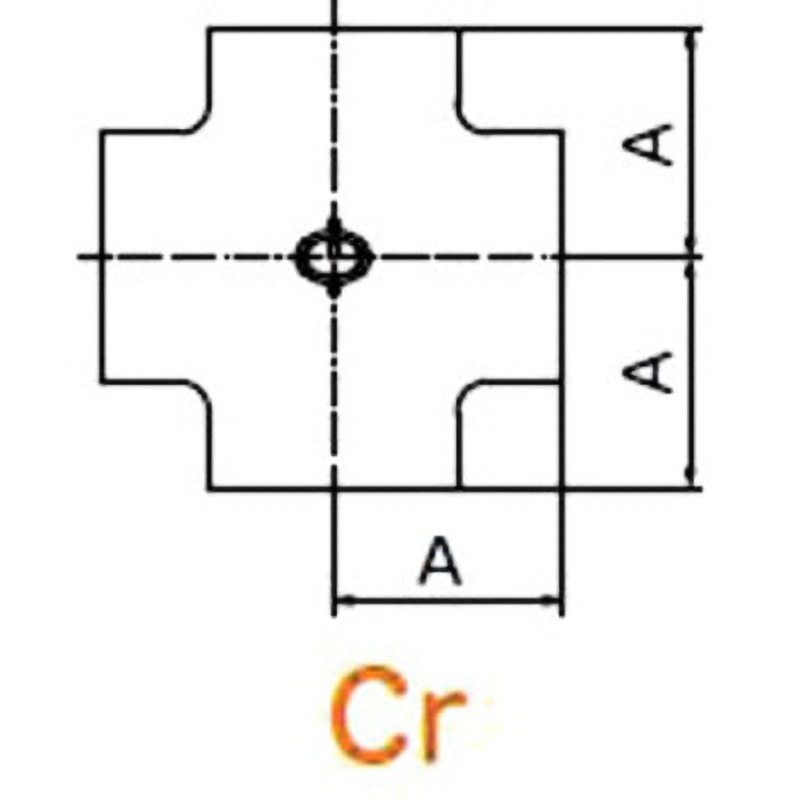 Cr-C クロス ねじ込み式可鍛鋳鉄製管継手(コート) リケン 呼び径32A  Cr-C 5,450円