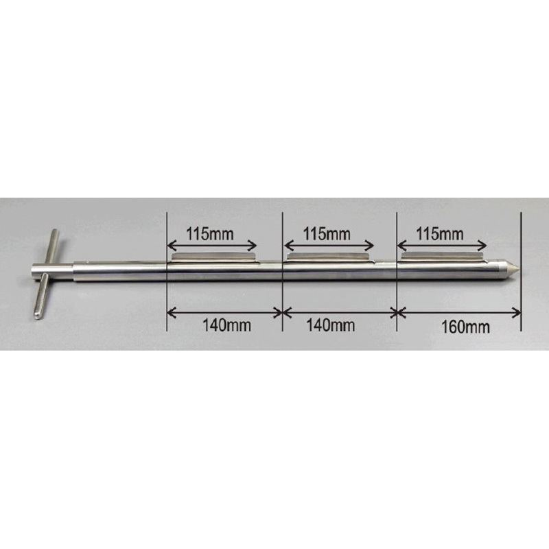 2220B-600 ステンレス 粘性粉末用ポケットサンプラー 容量15ml 600mm長 マクセル スロット数3個