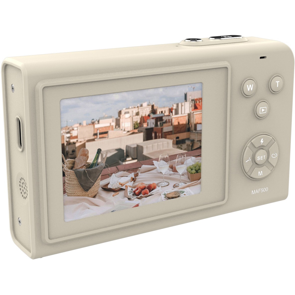 movio コンパクトデジタルカメラ ゴールド　MAF500BE MAF500BE オートフォーカス機能搭載デジタルカメラ 1個 NAGAOKA 【通販