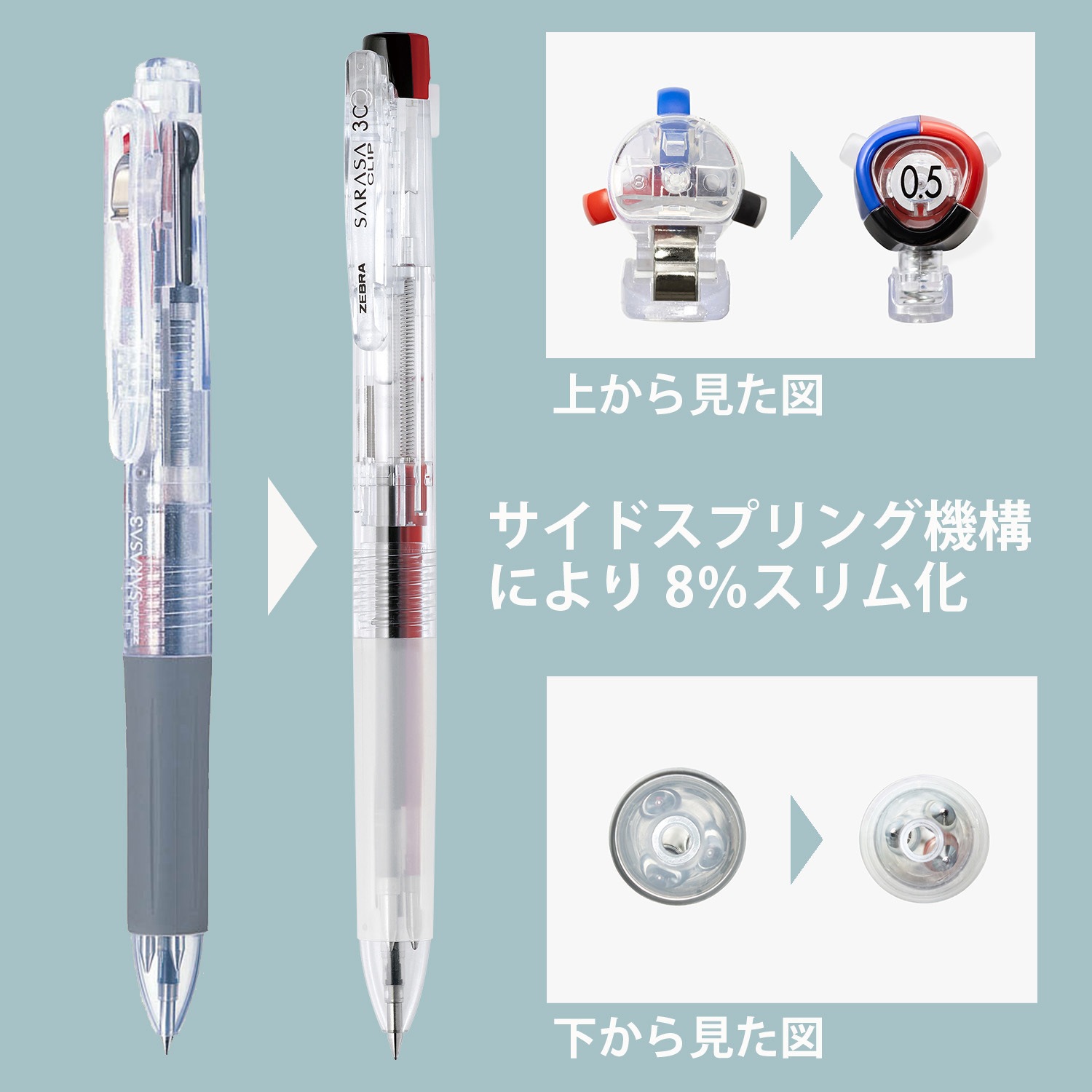 ビセラ サラサ3B スノーホワイト(0.5mm): 本体【公式】ZEBRAオンラインストア
