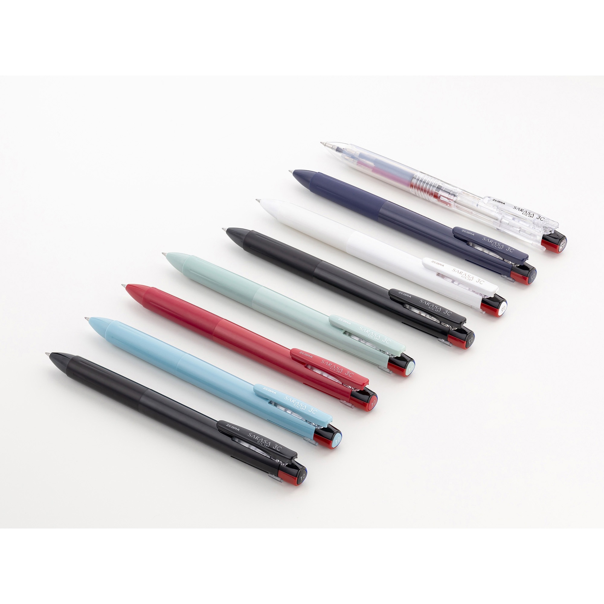 P-J3J5-C 3色ボールペン サラサクリップ ゼブラ 水性顔料 黒，赤，青