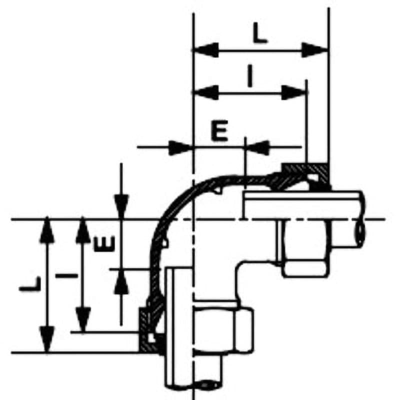 HI-LA-E-L-C エルボ HI-LAマルチ型(抜け出し防止リング付き3管種兼用型LA)塩ビ管用 LAカップリング(コート) 1個 リケン 【通販モノタロウ】