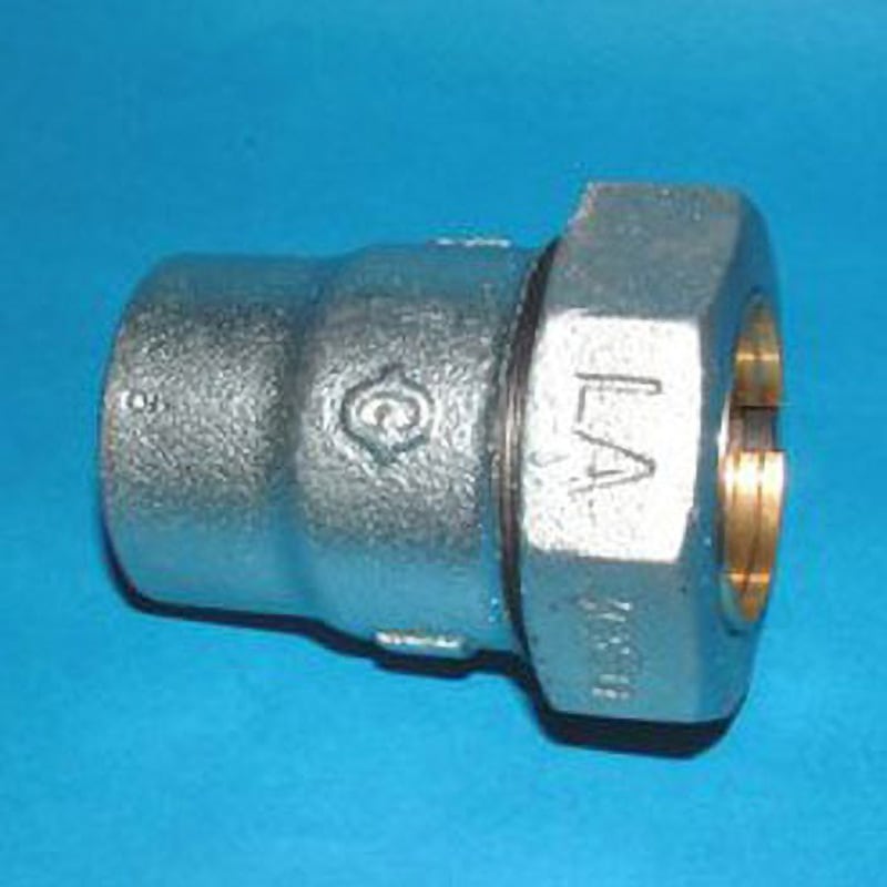 P-LA-AQ-W めすアダプター P-LA型(ポリ管接続を主用途とした抜け出し防止リング付きLA) LAカップリング(メッキ) 1個 リケン 【通販モノタロウ】