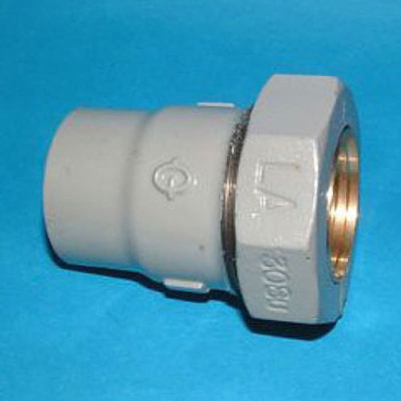 P-LA-AQ-C めすアダプター P-LA型(ポリ管接続を主用途とした抜け出し防止リング付きLA) LAカップリング(コート) 1個 リケン 【通販モノタロウ】