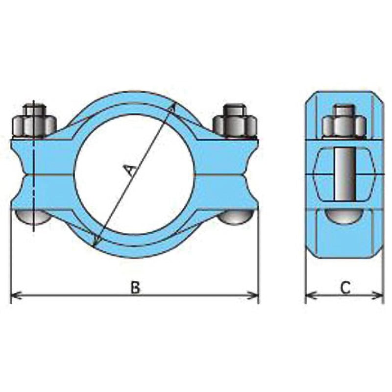 トップジョイント 100A 4インチ　　　2個セット R-5-EC トップジョイント(伸縮・可とう型) エポキシコート品