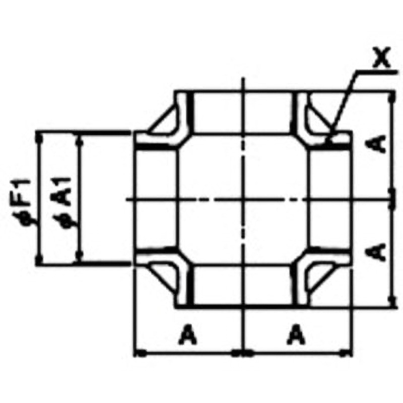ZD-SUS-X クロス ZD(シール材付)継手(SUS) リケン 呼び径25A