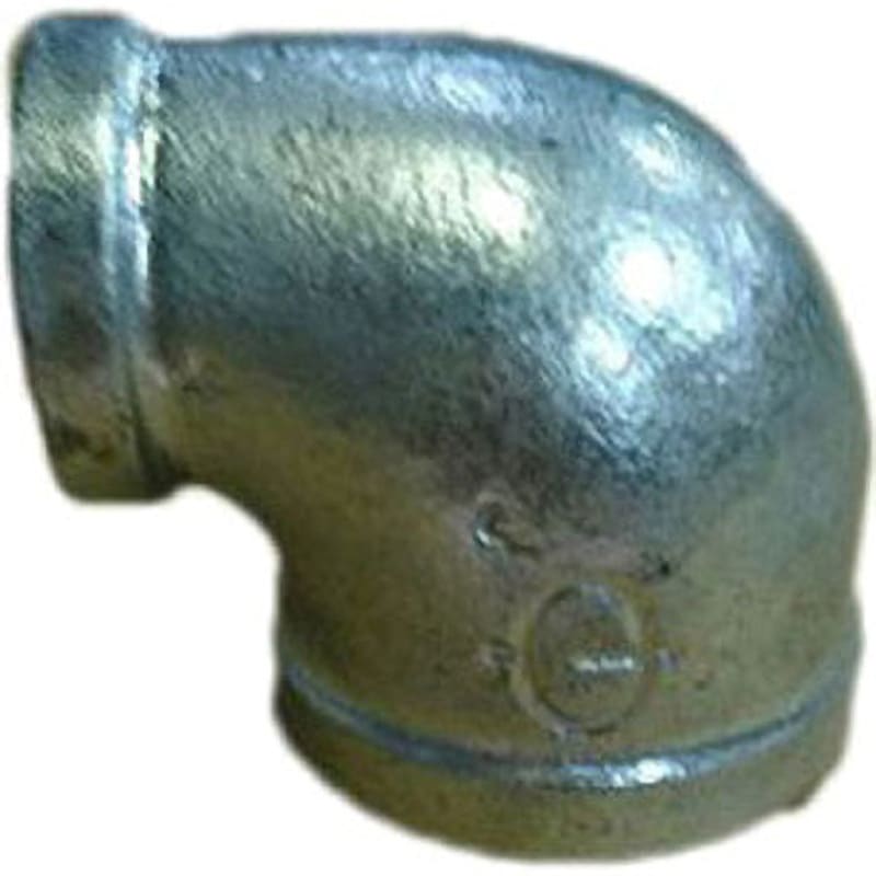 GBRL 径違いエルボ 可鍛鋳鉄製管継手(白) リケン 呼び径65×20A