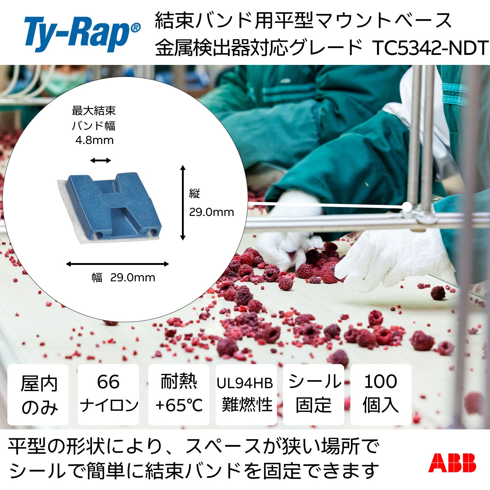 TC5342A-NDT サドル型マウントベース(ねじ固定タイプ) TY-Rap 接着