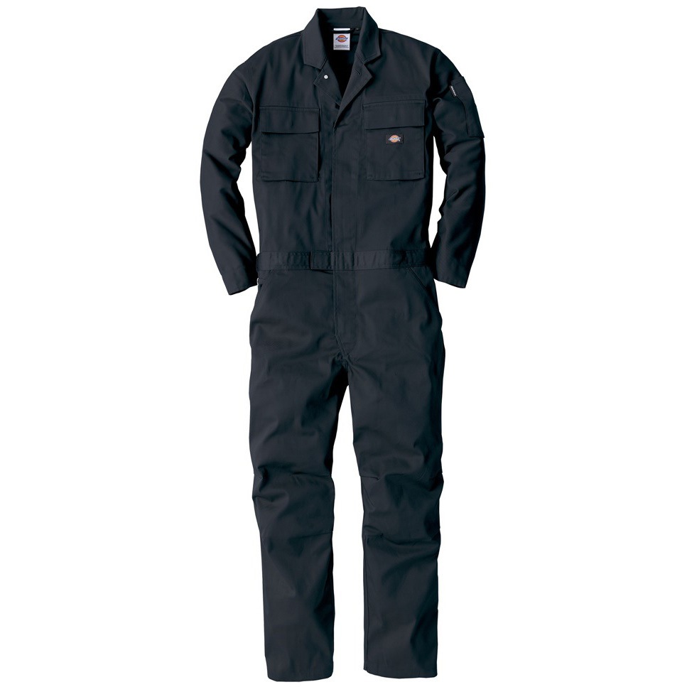 D-766 T/C ストレッチツナギ Dickies(ディッキーズ) 長袖 ネイビー色 着丈57cm袖丈56cm  D-766