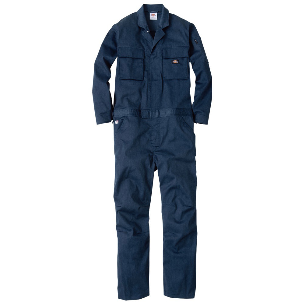 D-766 T/C ストレッチツナギ Dickies(ディッキーズ) 長袖 インディゴ色 着丈63cm袖丈62cm  D-766