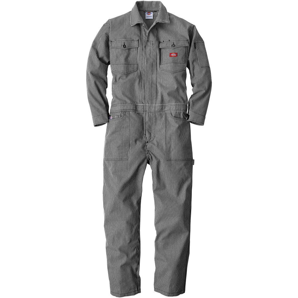 USA製 シボレー チェッカーフラッグ つなぎ ヒッコリー サイズ42 D-716 ストレッチヒッコリー ツナギ Dickies(ディッキーズ) 長袖