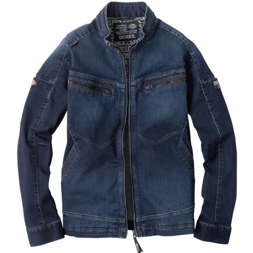 Dickies ブラック デニムジャケット XL D-2900 ストレッチシルキーデニムジャケット Dickies
