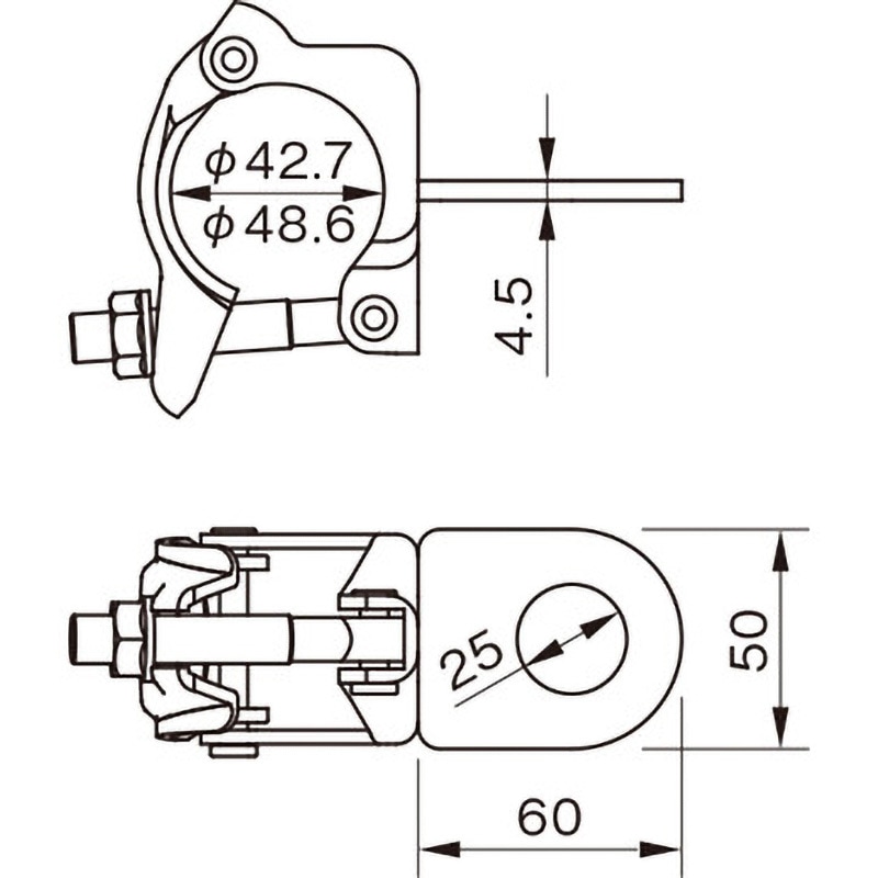 NTD-E リング付クランプ2 123/ワン・ツゥ・スリー(伊藤製作所) 1