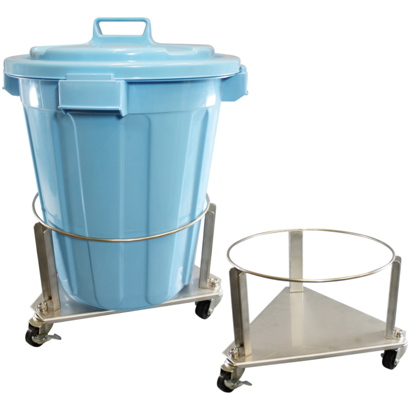 S69-012 ガード付ステンレス三角台車 ペール用 GSIC-70 1個 エムあい 【通販モノタロウ】