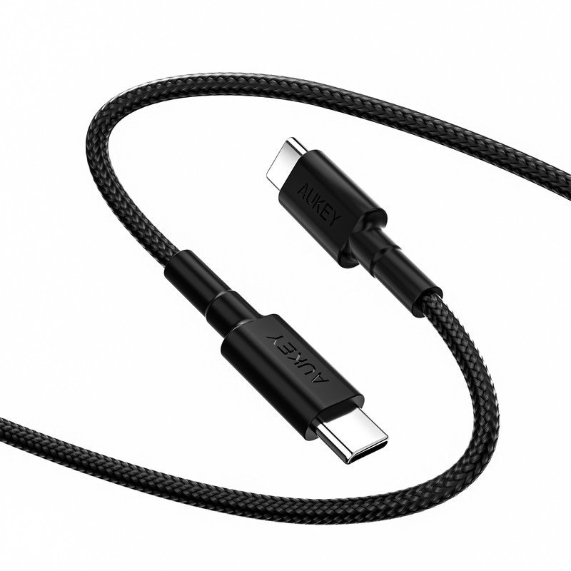CB-CC15-BK USB-C TO Cケーブル AUKEY(オーキー) TPE+ナイロン編み