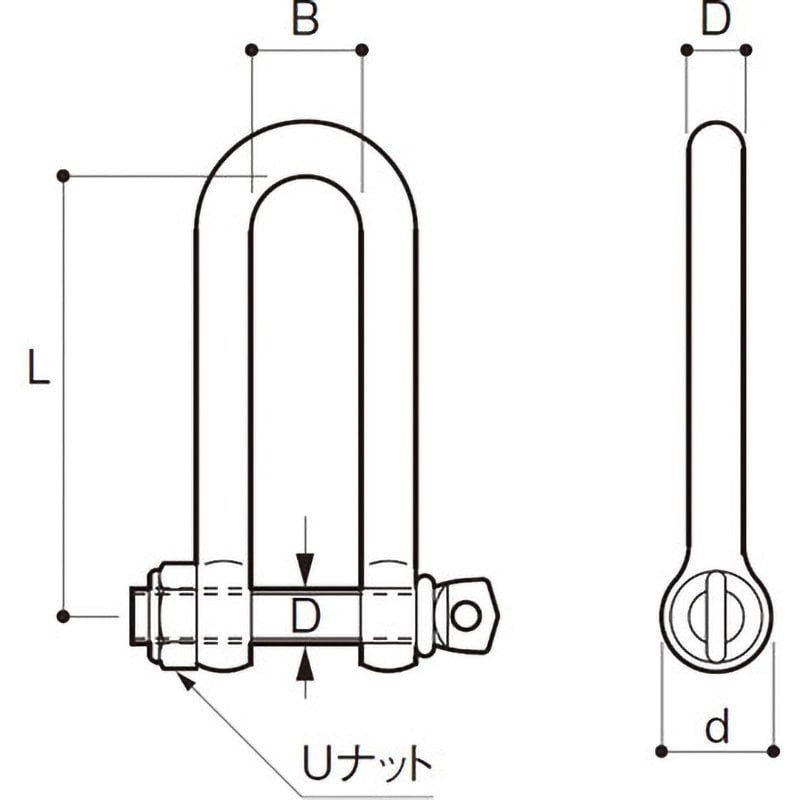 SPLU-5 SPLUシャックル ステンレス AIOULE(ふじわら) 荷重100kg
