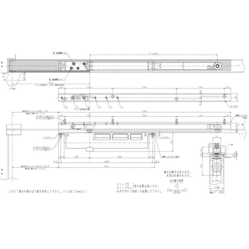 CLS-1612 ドアクローザ 161シリーズ コンシールド(ストップ付)右 CLS-1612 ドアクローザ 161シリーズ コンシールド(ストップ付)右