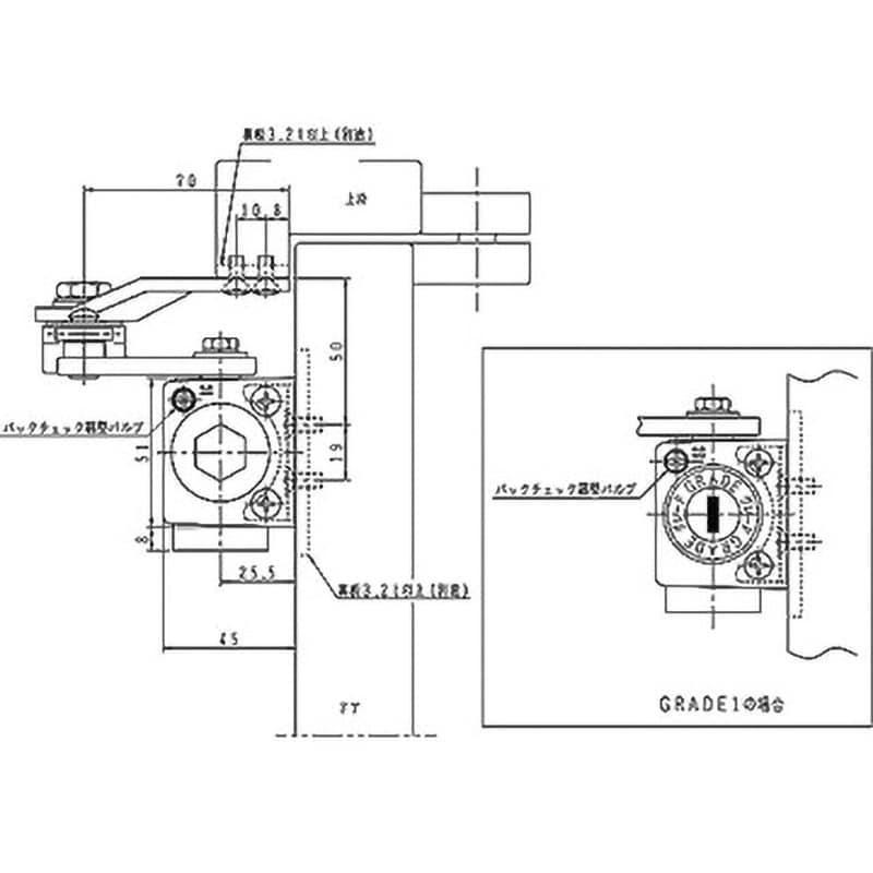 PS-7002Z-90 ドアクローザー 7000シリーズ パラレル型(ストップ