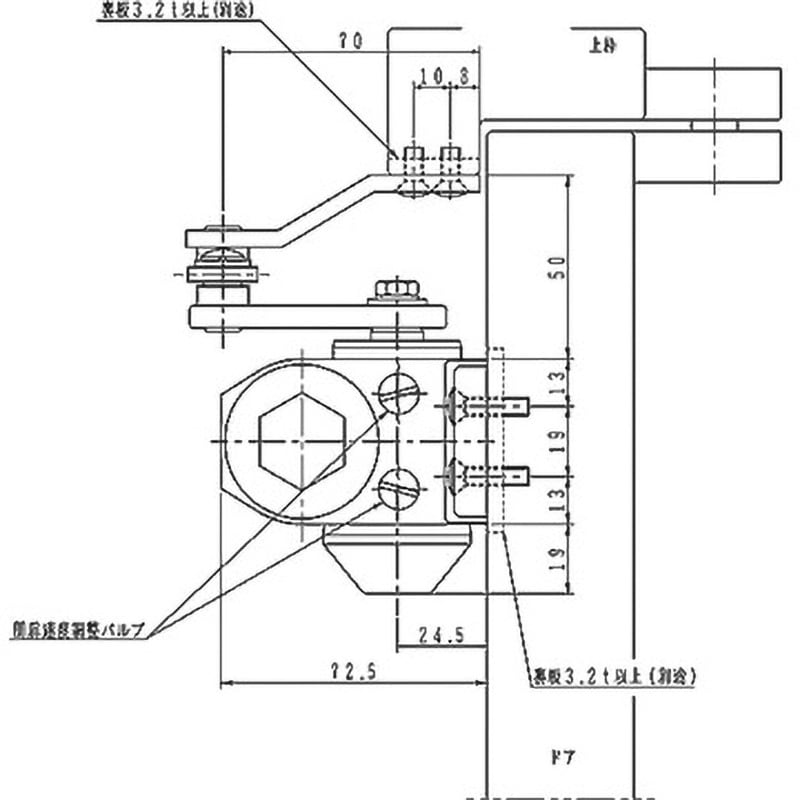 P-82Z-90 ドアクローザー 80シリーズ パラレル型(ストップなし
