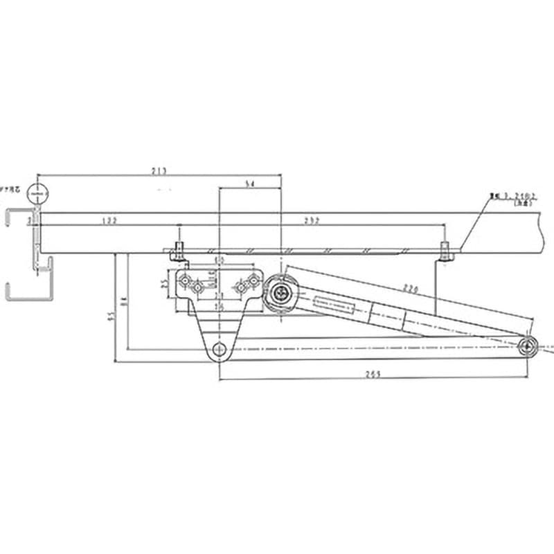 K-P73BL ドアクローザー BL認定 パラレル型 (ストップなし) 1個 NEW STAR(日本ドアーチェック製造) 【通販モノタロウ】