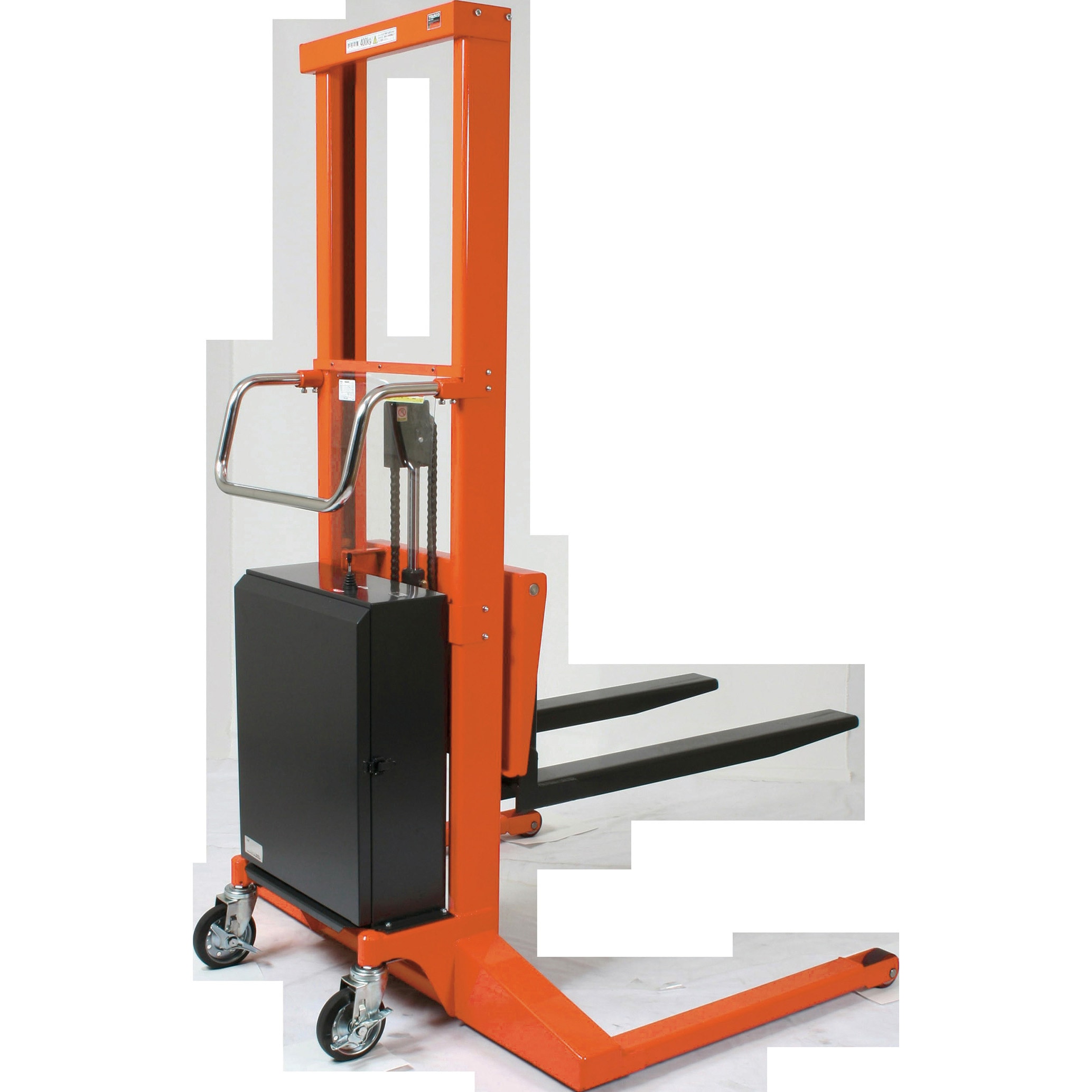 BEN-D400-12W ”コゾウリフター”(バッテリー油圧式・幅広タイプ) TRUSCO 荷重400kg フォーク高さ80～1200mm全高1658mm  BEN-D400-12W 269,910円