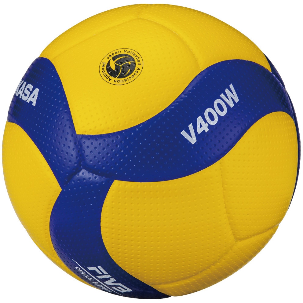 V400W バレーボール 4号 検定球 MIKASA (ミカサ) 人口皮革 ブルー