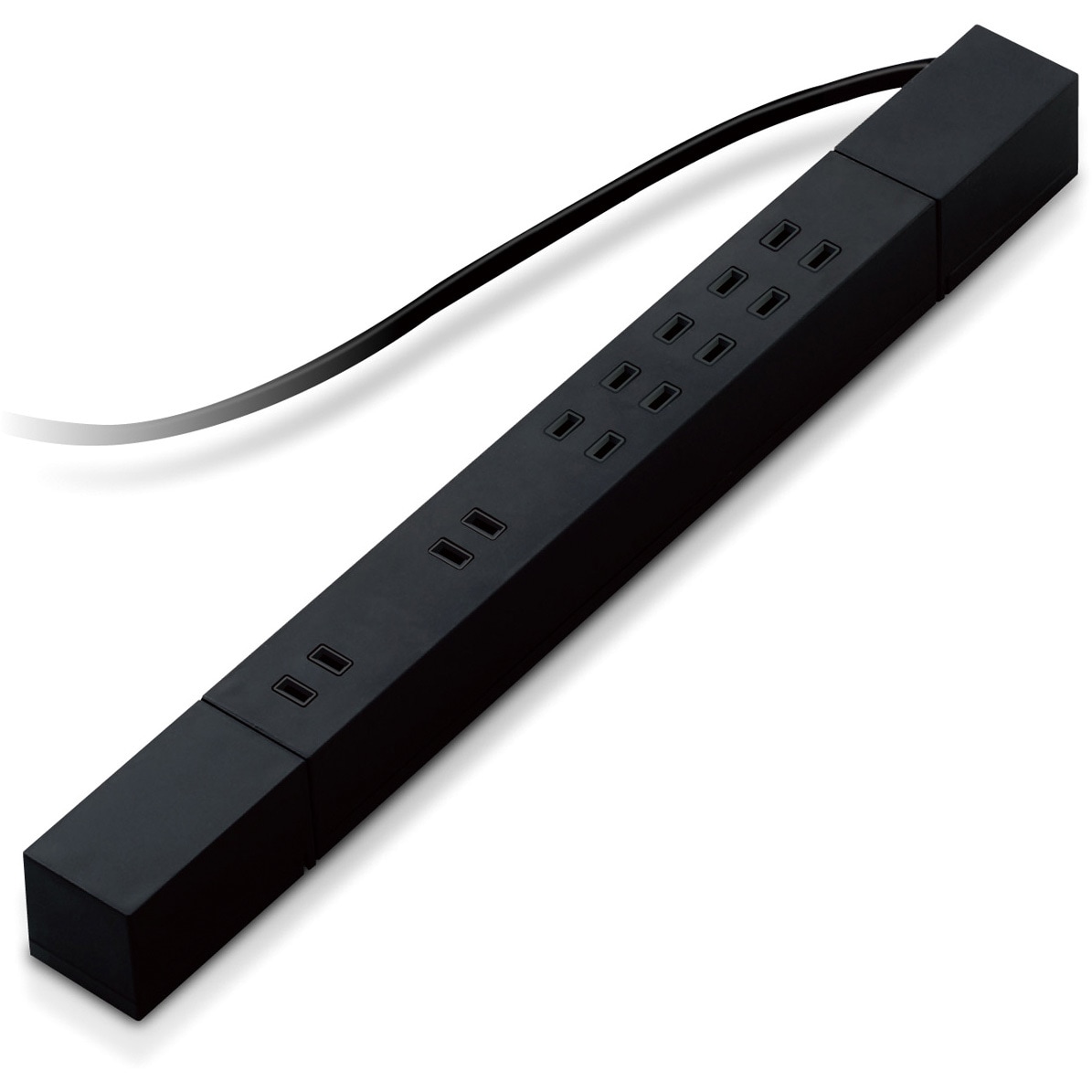 T-KF02-2720BK 延長コード 電源タップ ダブル回転タップ 2P 7個口 雷