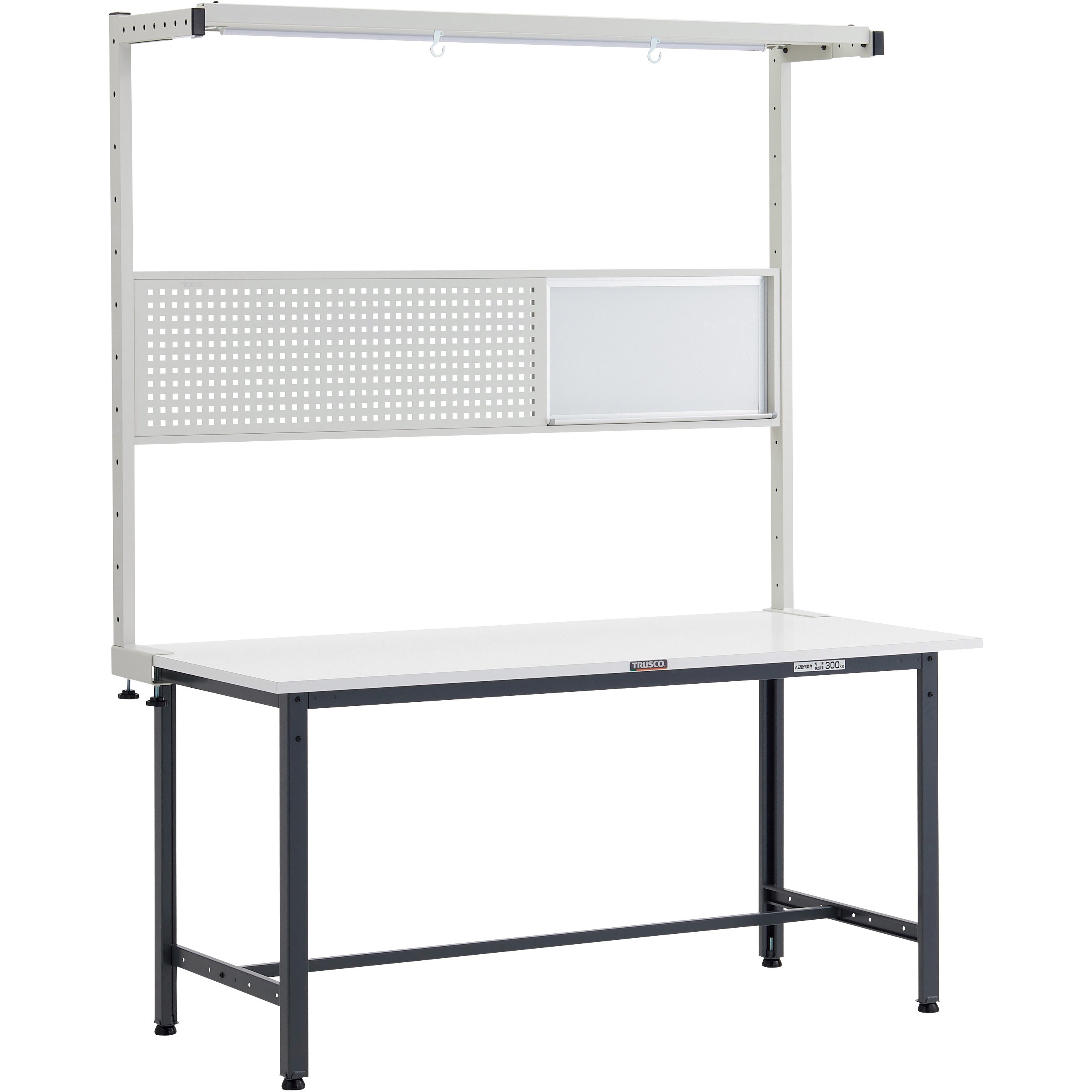 AE-1509THFS DG 軽量作業台(ツールハンガーオプションフルセット付)ポリ化粧板 TRUSCO 荷重300kg 間口1500mm奥行900mm高さ1948mm  AE-1509THFS DG 71,390円