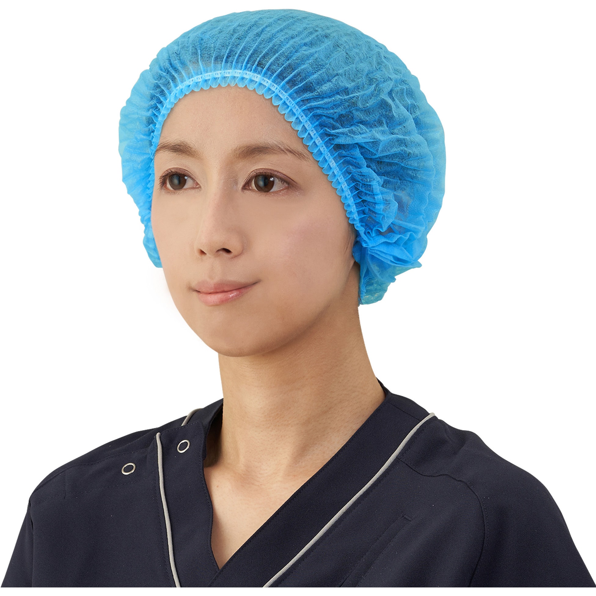 （ケース販売）サージキャップ ジャバラタイプ 100本入×20箱／ブルー（竹虎）076184 使い捨てキャップ 076184 サージキャップ ジャバラタイプ 竹虎 ブルー色 フリーサイズ 1