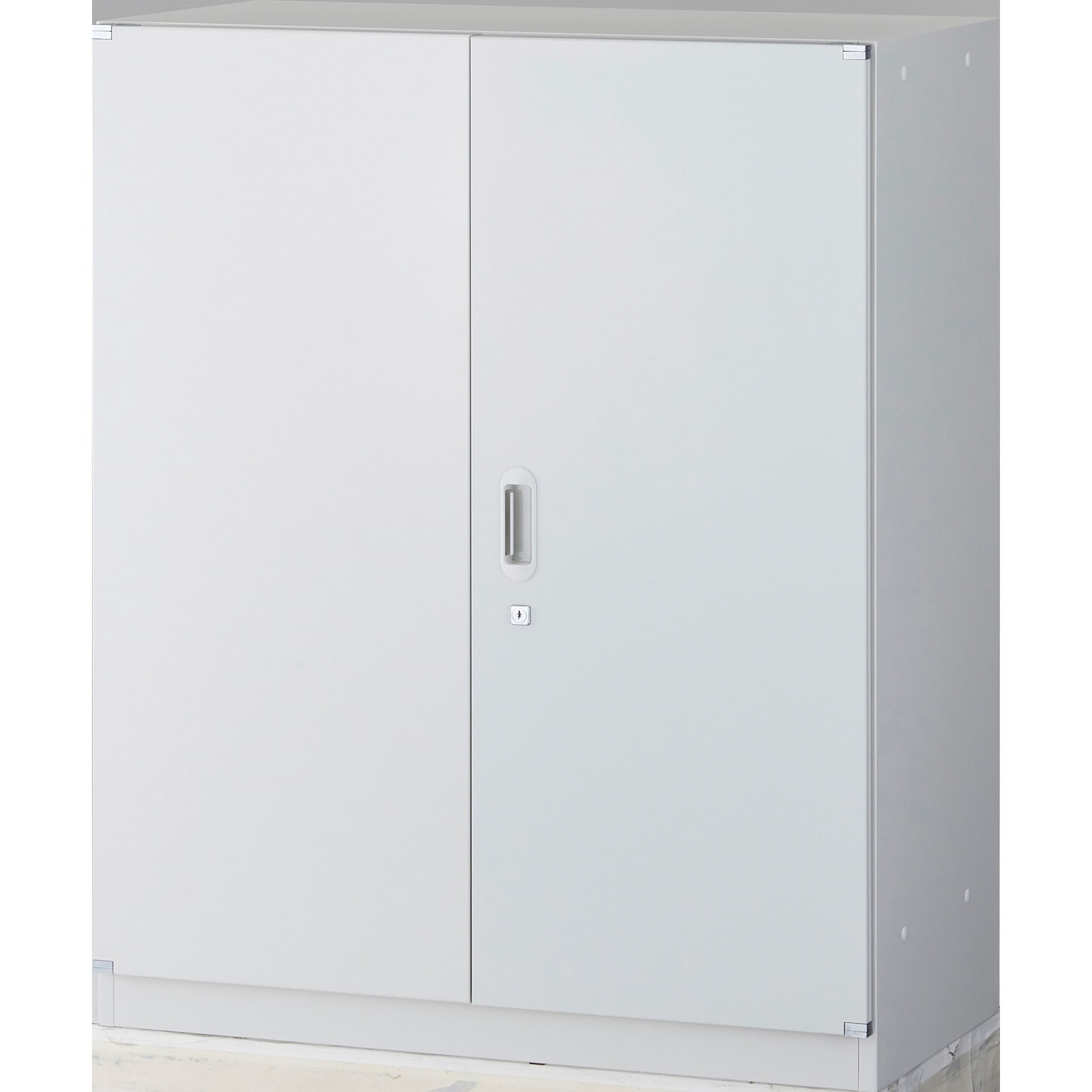 TZWH-11SB 工場用システム保管庫”TZW型”(両開扉タイプ)アジャスター付 TRUSCO ホワイト色 下置専用 スチール 最大積載量240kg/台 高さ1110mm