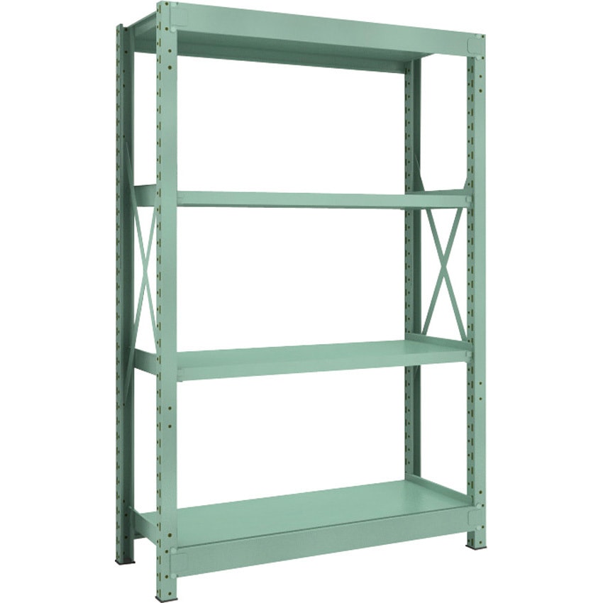 R3-6454 中量ボルト式棚”R3型”(300kgタイプ、高さ1800mm、4段タイプ) 単体型(高さ1800mm 棚段数4段タイプ) 1台 TRUSCO 【通販モノタロウ】